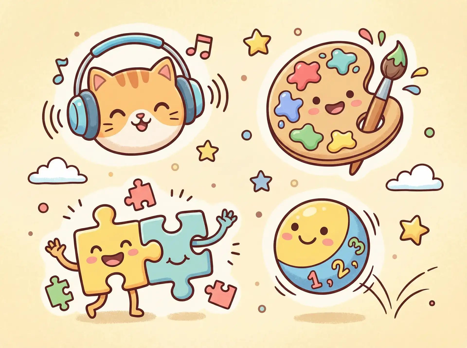 小朋友的手工作品 - 摩尔庄园钓鱼技巧 益智创作